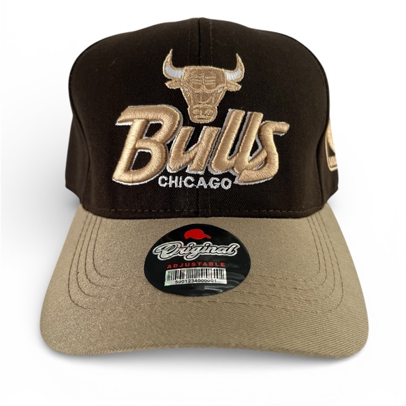 Brown & Tan Bull Logo Snapback Hat Adjustable Unisex Streetwear - Picture 1 of 5
